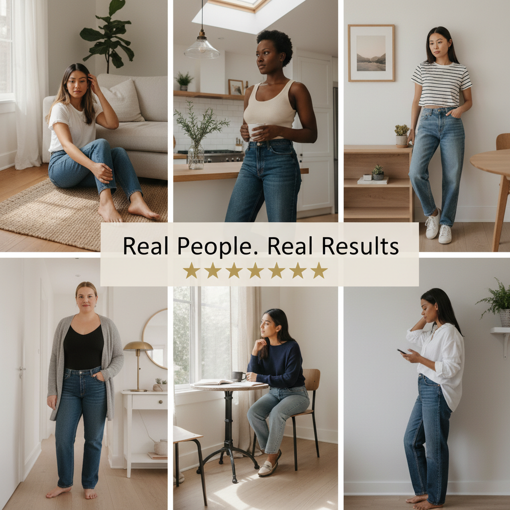 Mid-Low Rise Baggy Wide Leg Jeans for Women | Distressed Stretch Denim